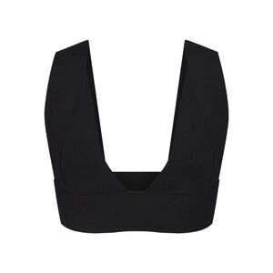 SKIMS Black V-Neck Crop Top